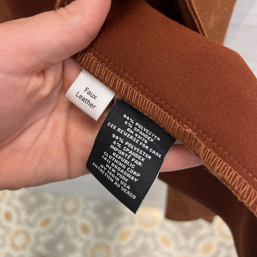 Premise Brown Suede Open Front Long Jacket Medium