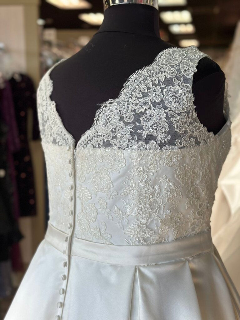 Michelle Bridal Lace Top Satin Dress 22