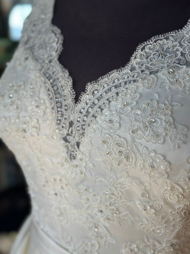 Michelle Bridal Lace Top Satin Dress 22