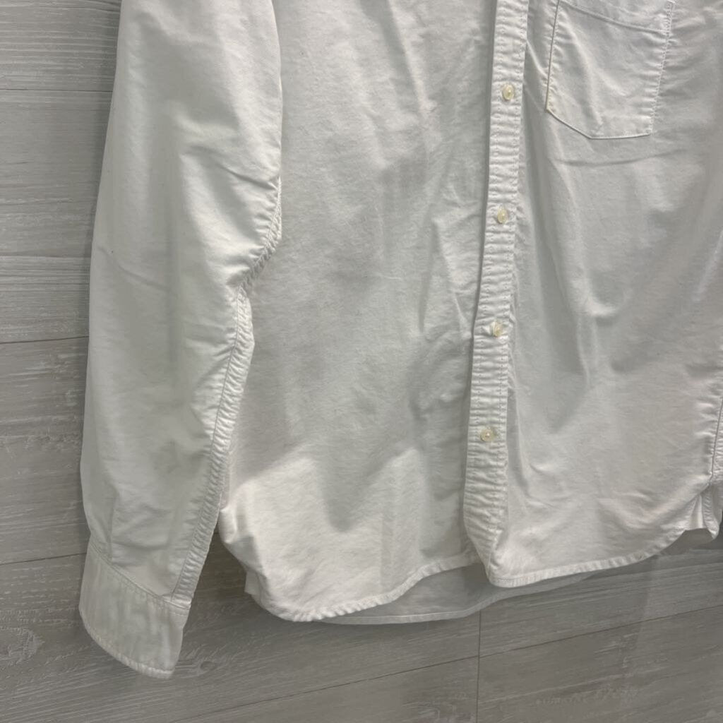 Brandy Melville White Oversized Long Sleeve Button Down Top Small