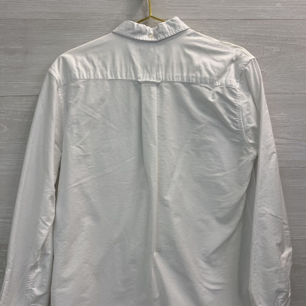 Brandy Melville White Oversized Long Sleeve Button Down Top Small