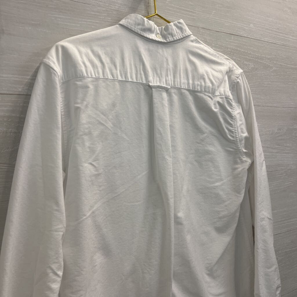 Brandy Melville White Oversized Long Sleeve Button Down Top Small