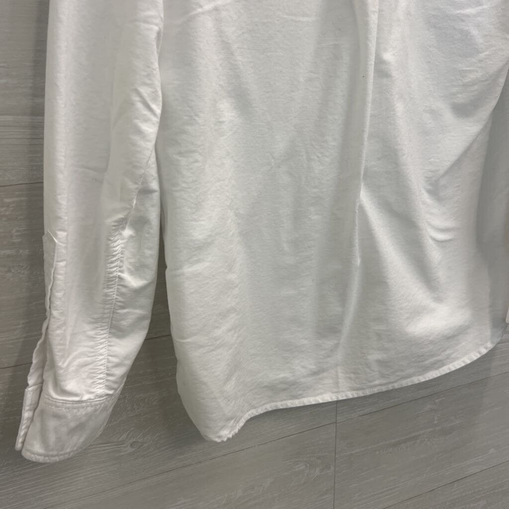 Brandy Melville White Oversized Long Sleeve Button Down Top Small