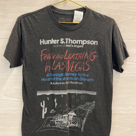 Out of Print Grey Hunter S Thompson Short Sleeve Graphic Tee Small