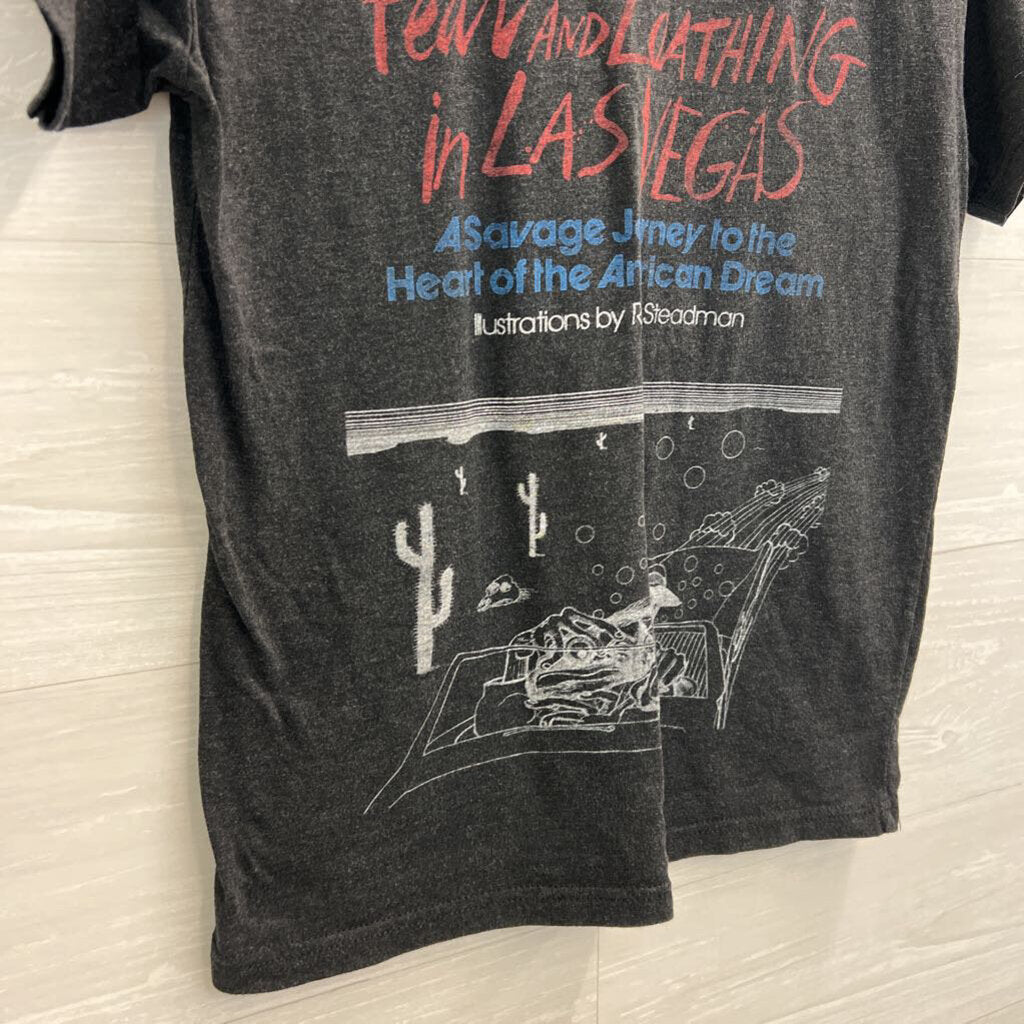 Out of Print Grey Hunter S Thompson Short Sleeve Graphic Tee Small