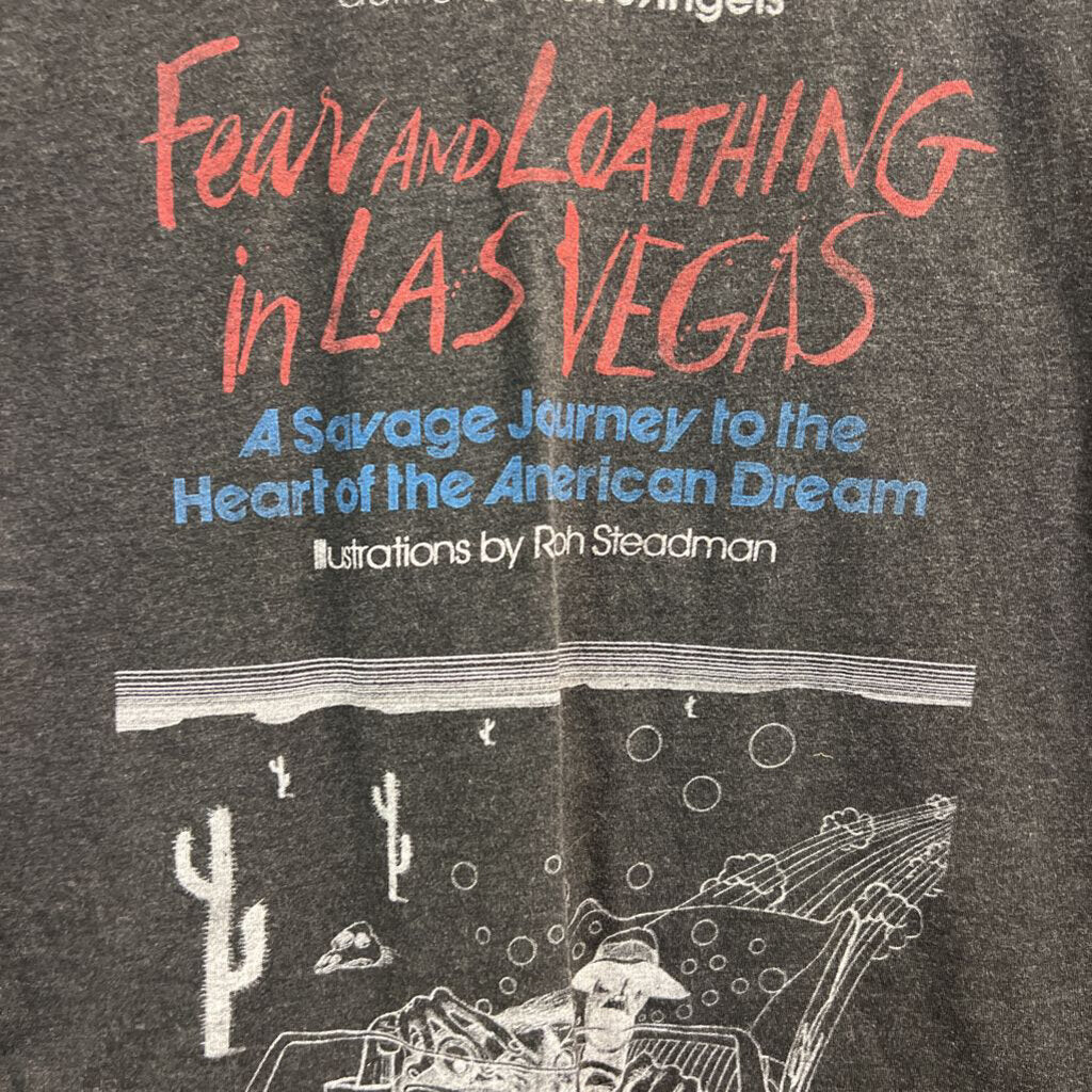 Out of Print Grey Hunter S Thompson Short Sleeve Graphic Tee Small