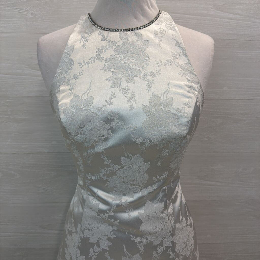 Onyx Nite Vintage High Neck Formal Gown 8