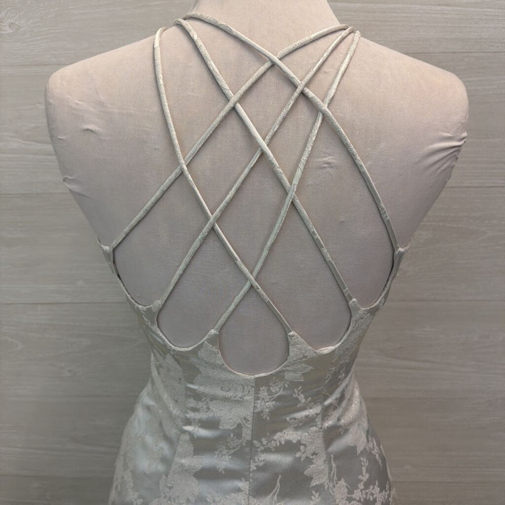 Onyx Nite Vintage High Neck Formal Gown 8