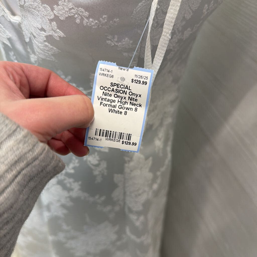 Onyx Nite Vintage High Neck Formal Gown 8
