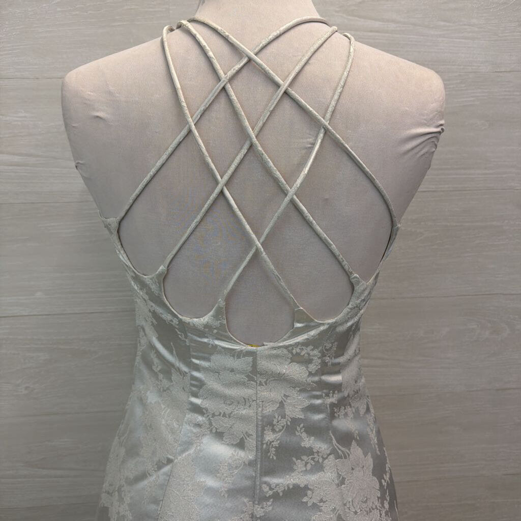 Onyx Nite Vintage High Neck Formal Gown 6