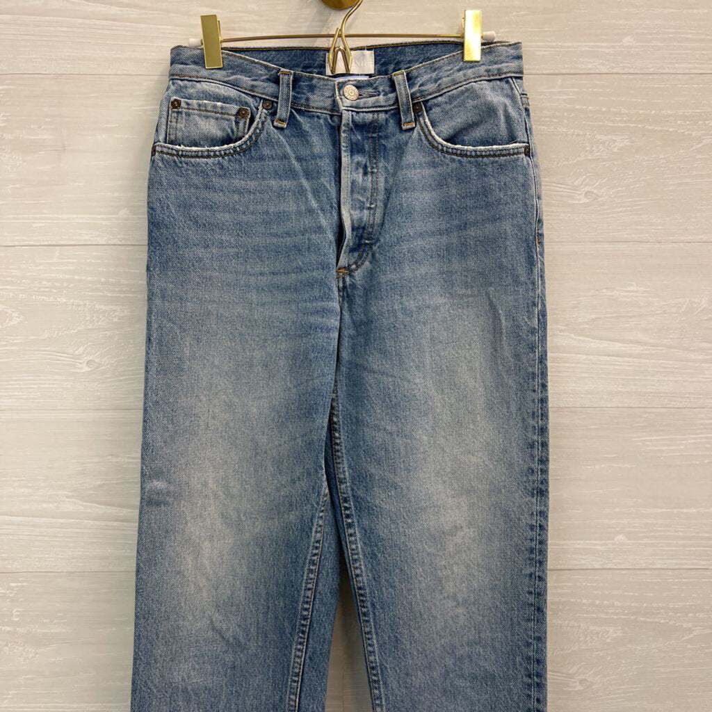Boyish Light Wash High Rise Mom Jeans 26