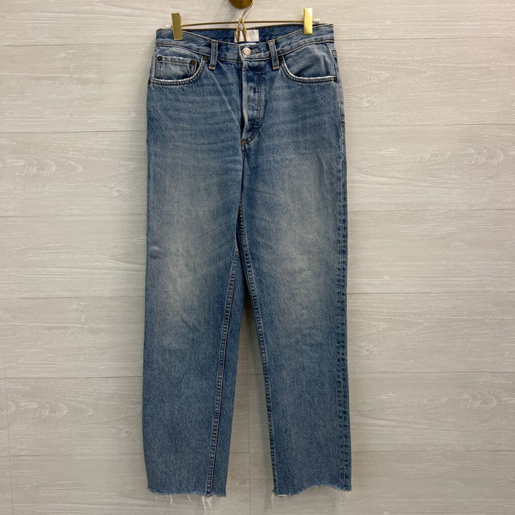 Boyish Light Wash High Rise Mom Jeans 26