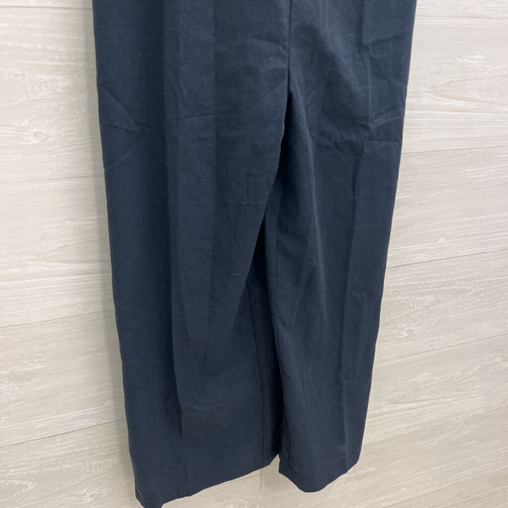 Bella Donna Navy Button Front Jumpsuit Small