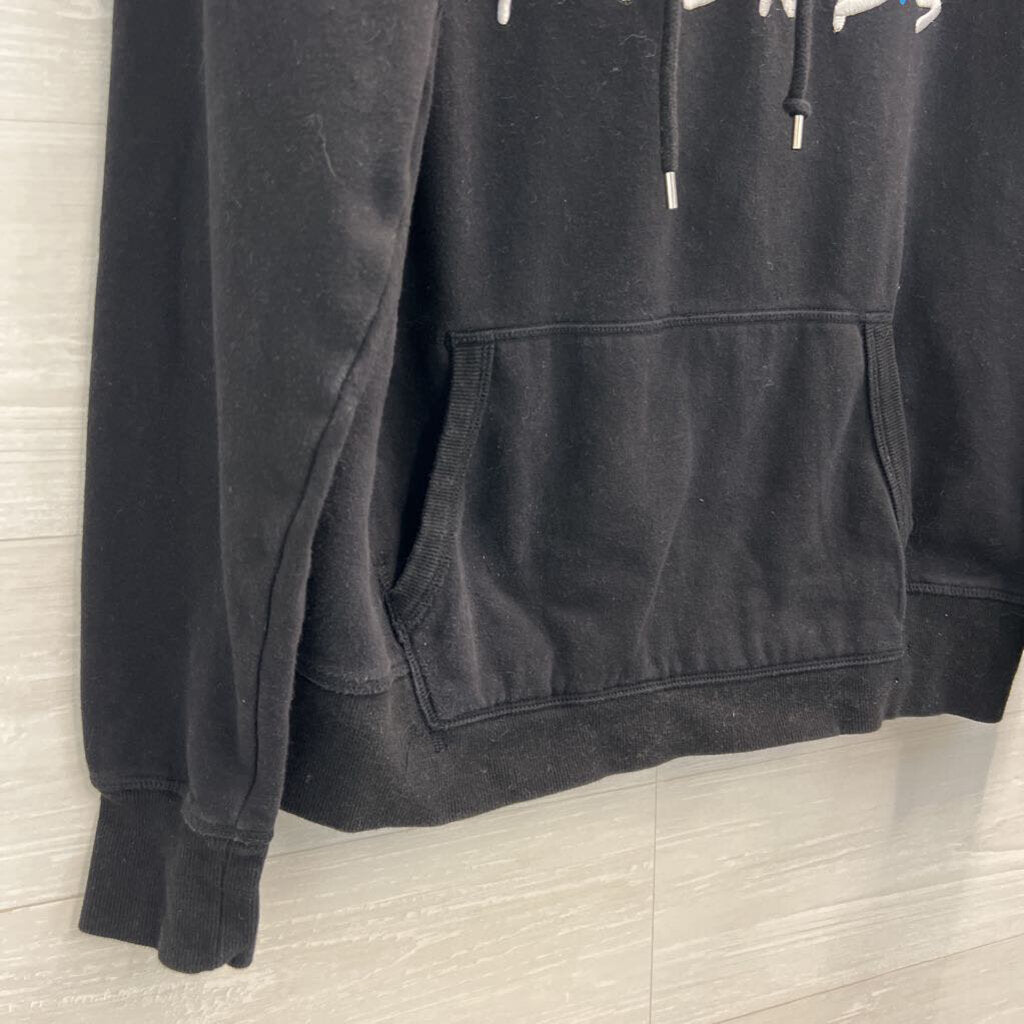 H&M Black/ Multi Embroidered Friends Cropped Hoodie Medium