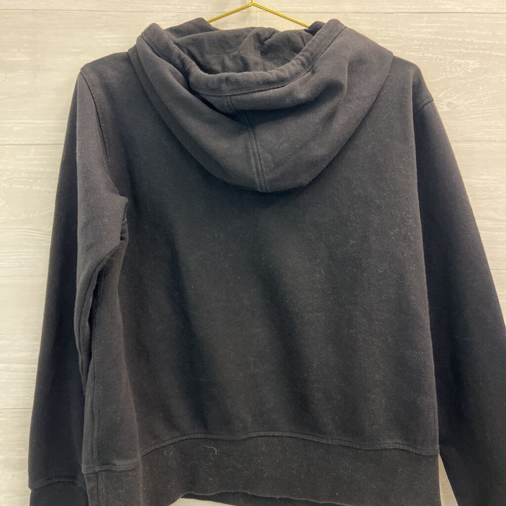 H&M Black/ Multi Embroidered Friends Cropped Hoodie Medium