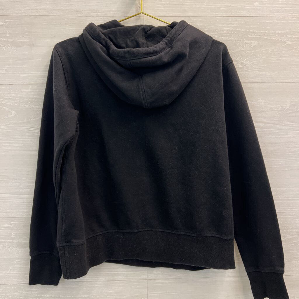 H&M Black/ Multi Embroidered Friends Cropped Hoodie Medium