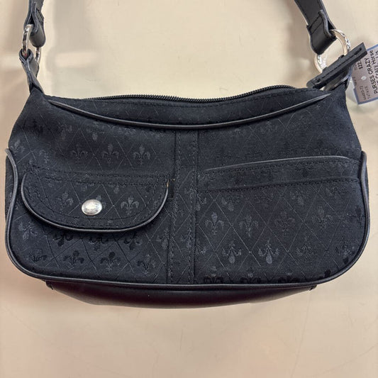 Crazy Horse Black Fluer De Lis Print Small Purse