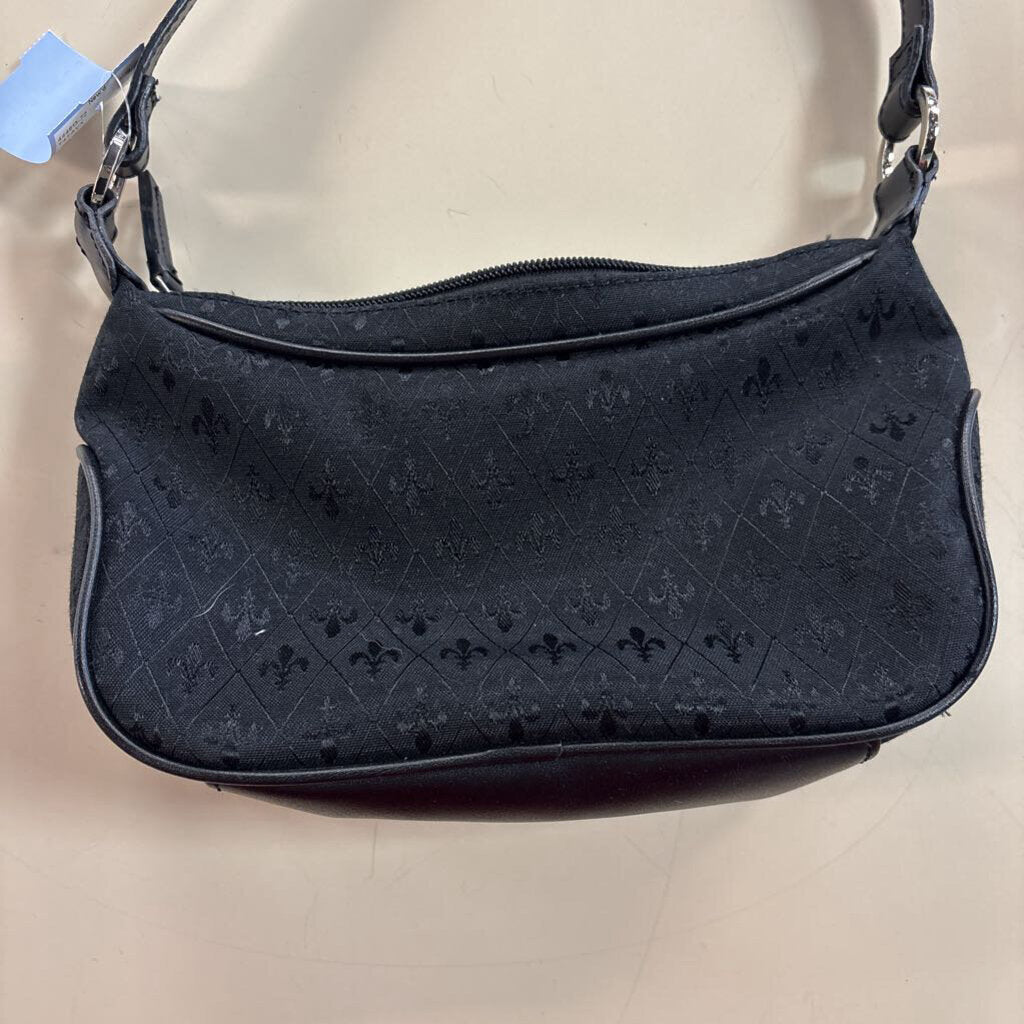 Crazy Horse Black Fluer De Lis Print Small Purse