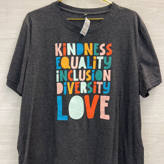 Grey/ Multi Kindness Short Sleeve Graphic Tee 2XL