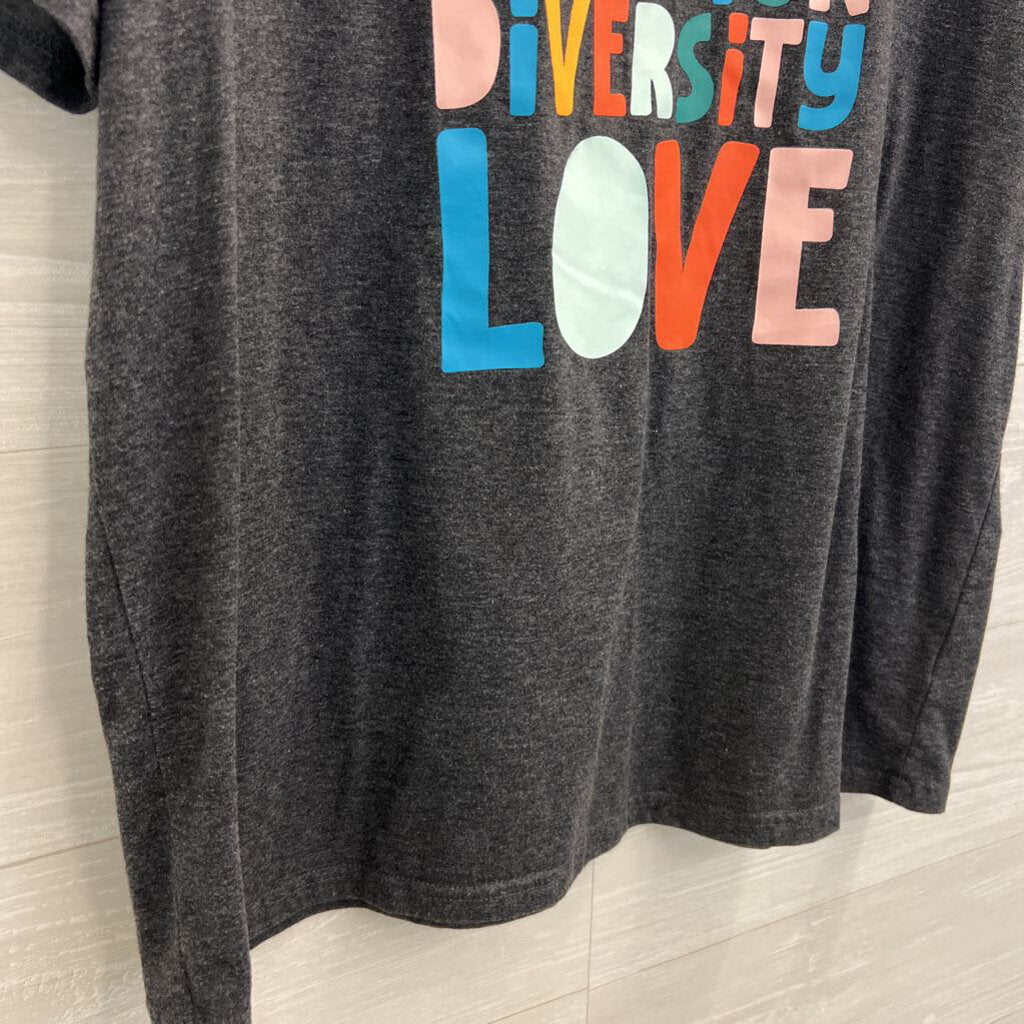 Grey/ Multi Kindness Short Sleeve Graphic Tee 2XL