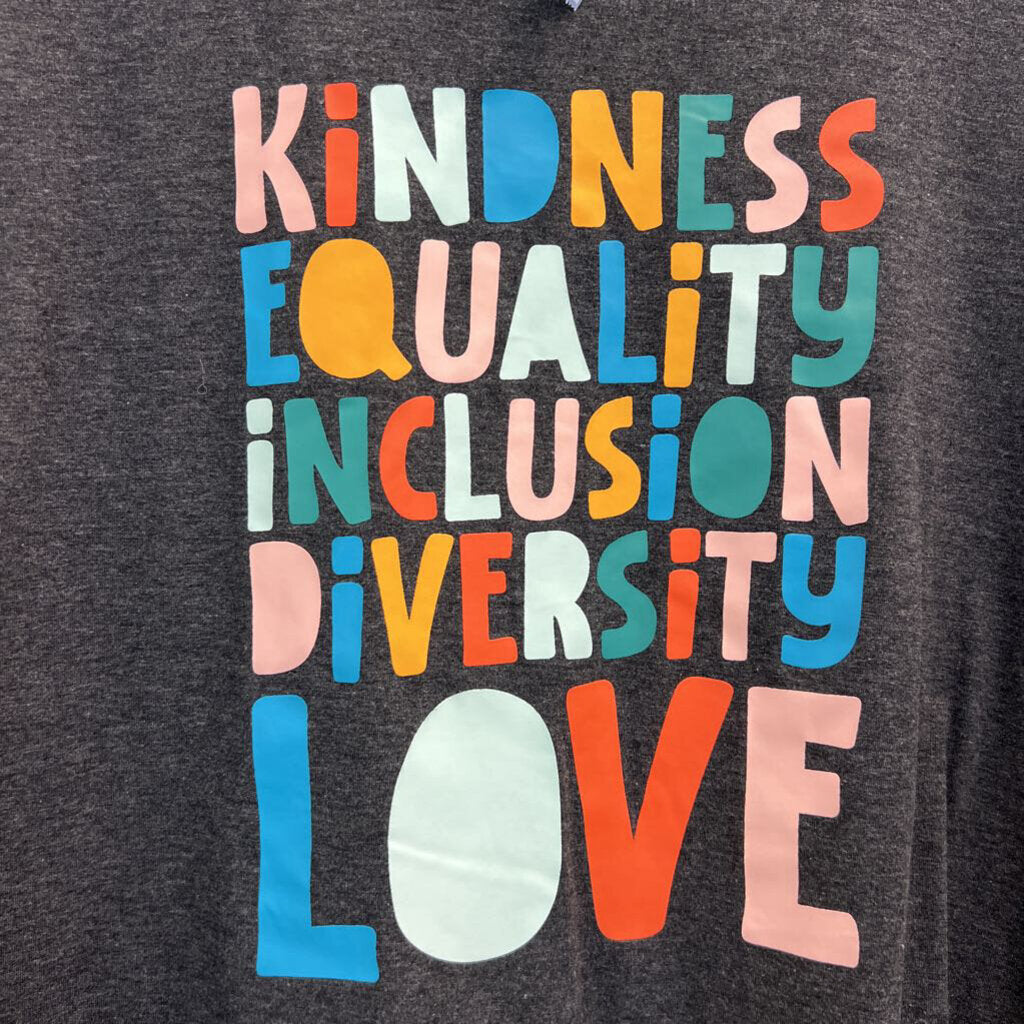 Grey/ Multi Kindness Short Sleeve Graphic Tee 2XL