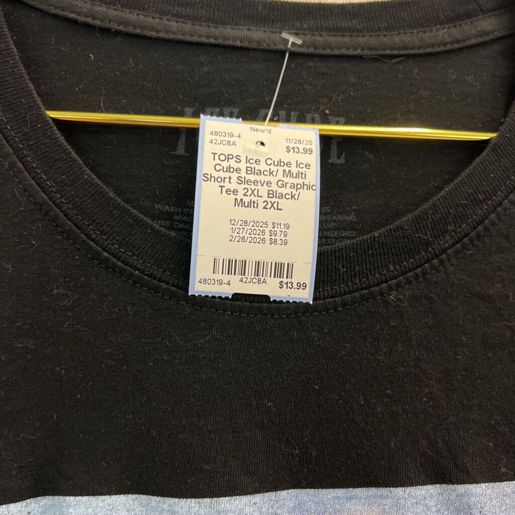 Ice Cube Black/ Multi Short Sleeve Graphic Tee 2XL