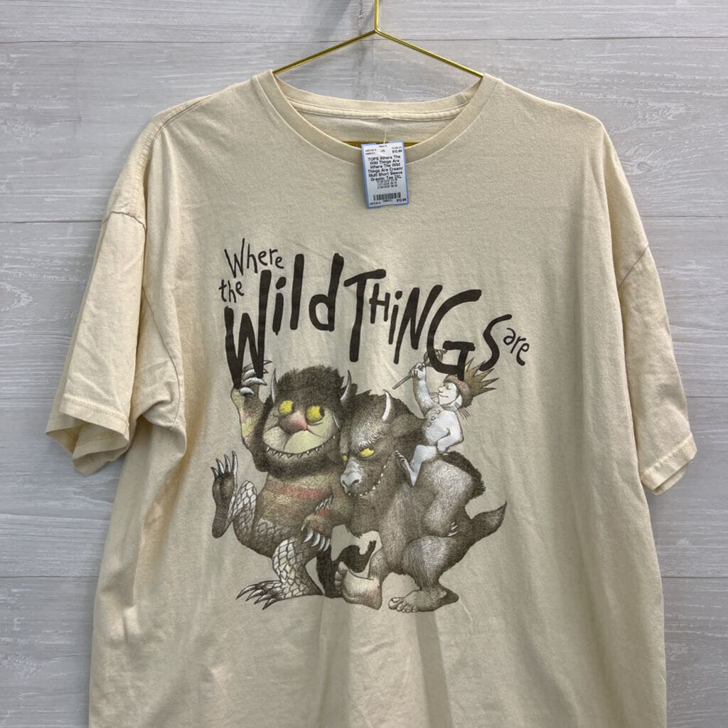 Where The Wild Things Are Cream/ Multi Short Sleeve Graphic Tee 2XL