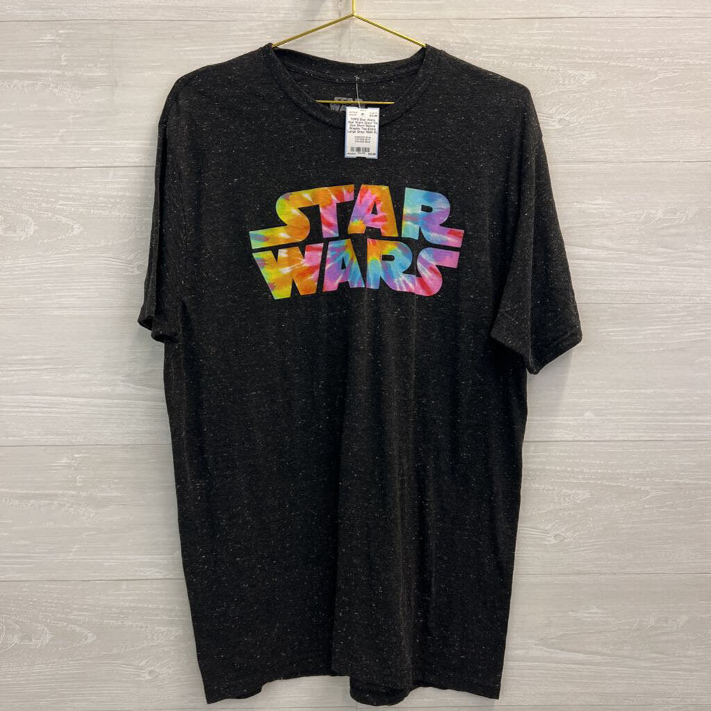 Star Wars Grey/ Tie Dye Short Sleeve Graphic Tee Extra Large