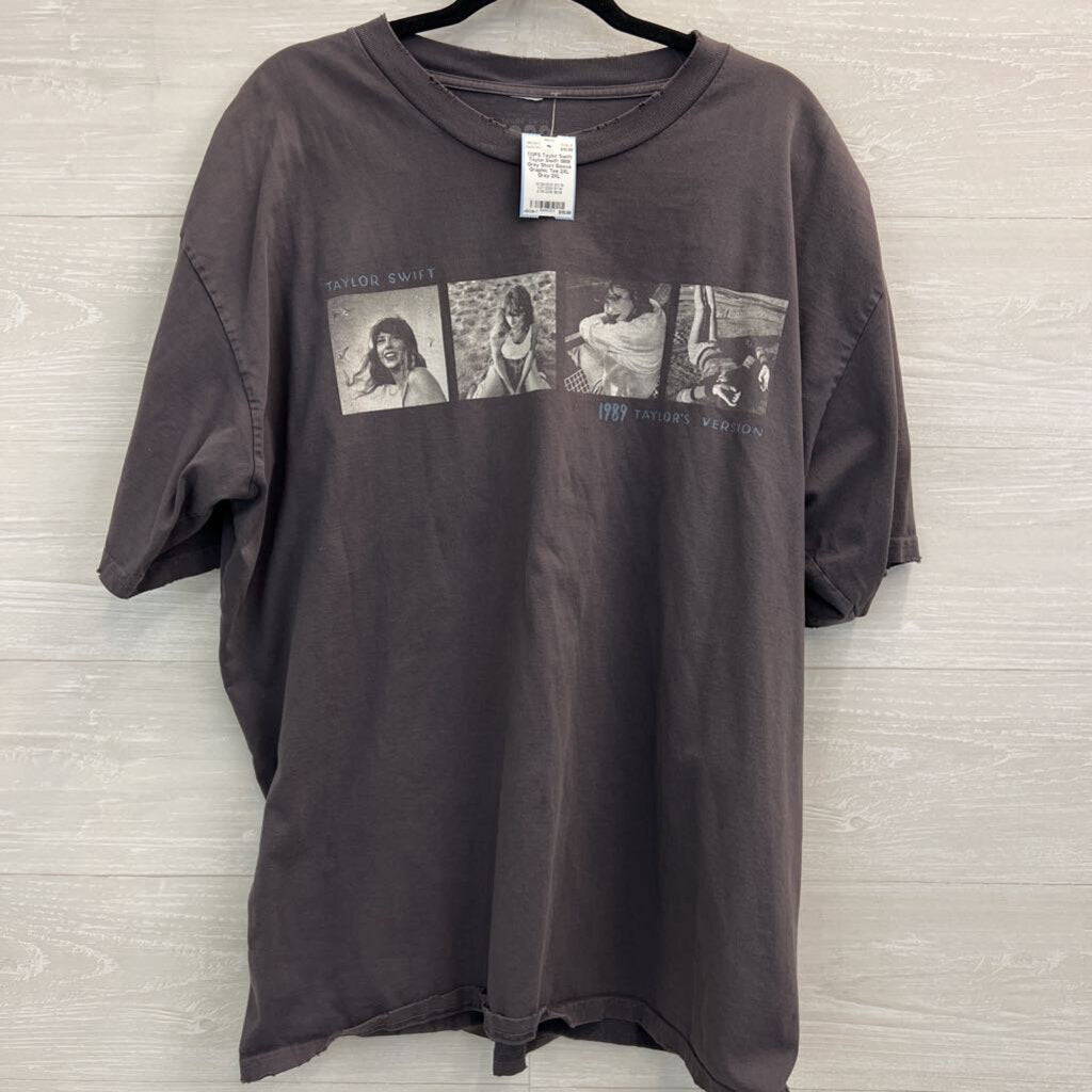 Taylor Swift 1989 Grey Short Sleeve Graphic Tee 2XL