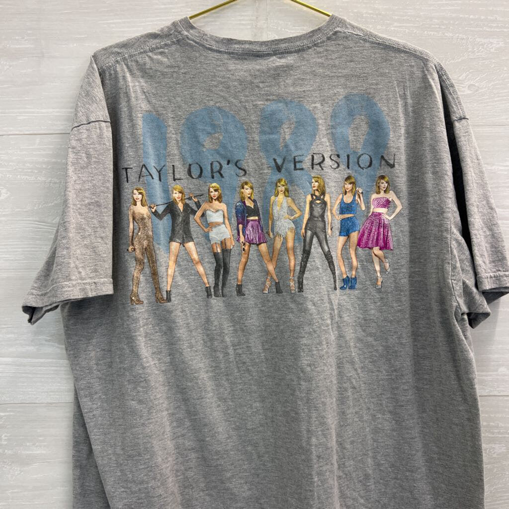 Taylor Swift 1989 Grey/ Multi Short Sleeve Graphic Tee 2XL