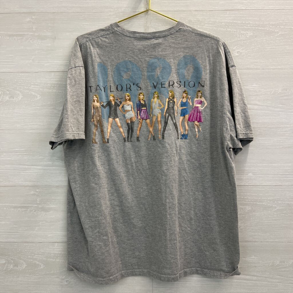 Taylor Swift 1989 Grey/ Multi Short Sleeve Graphic Tee 2XL