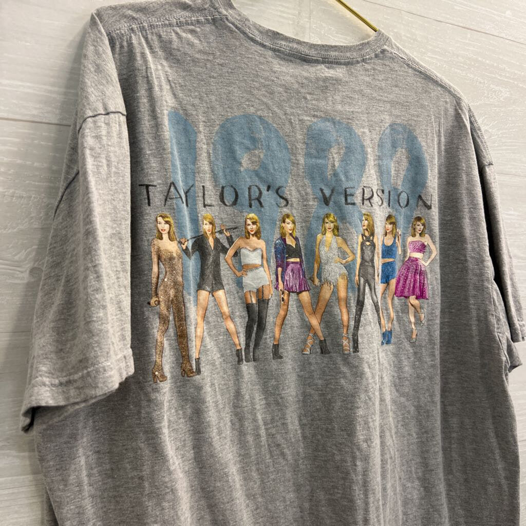 Taylor Swift 1989 Grey/ Multi Short Sleeve Graphic Tee 2XL