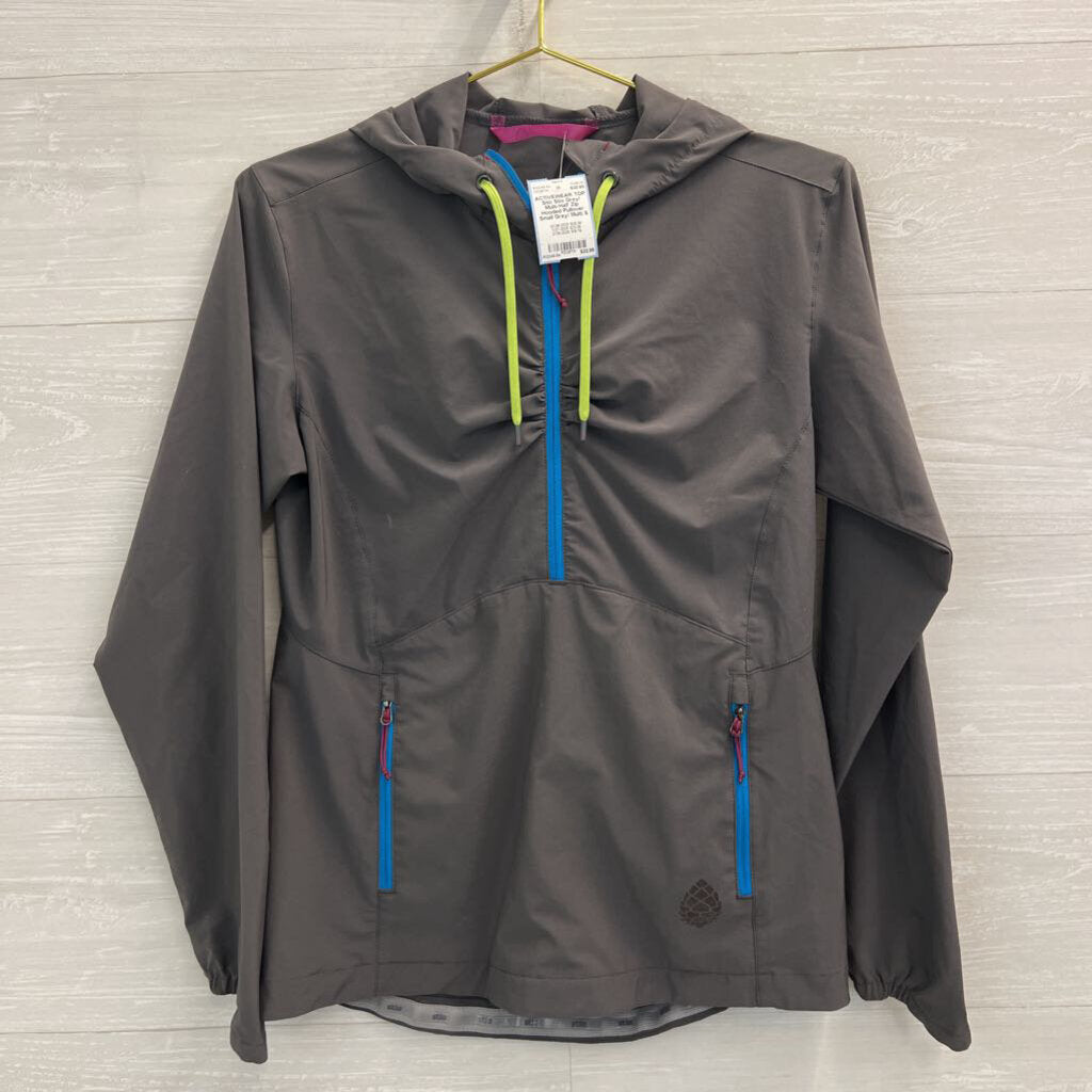 Stio Grey/ Multi Half Zip Hooded Pullover Small