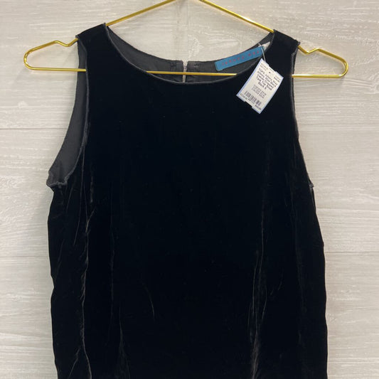 Johnny Was Black Velvet Cropped Tank Top Small