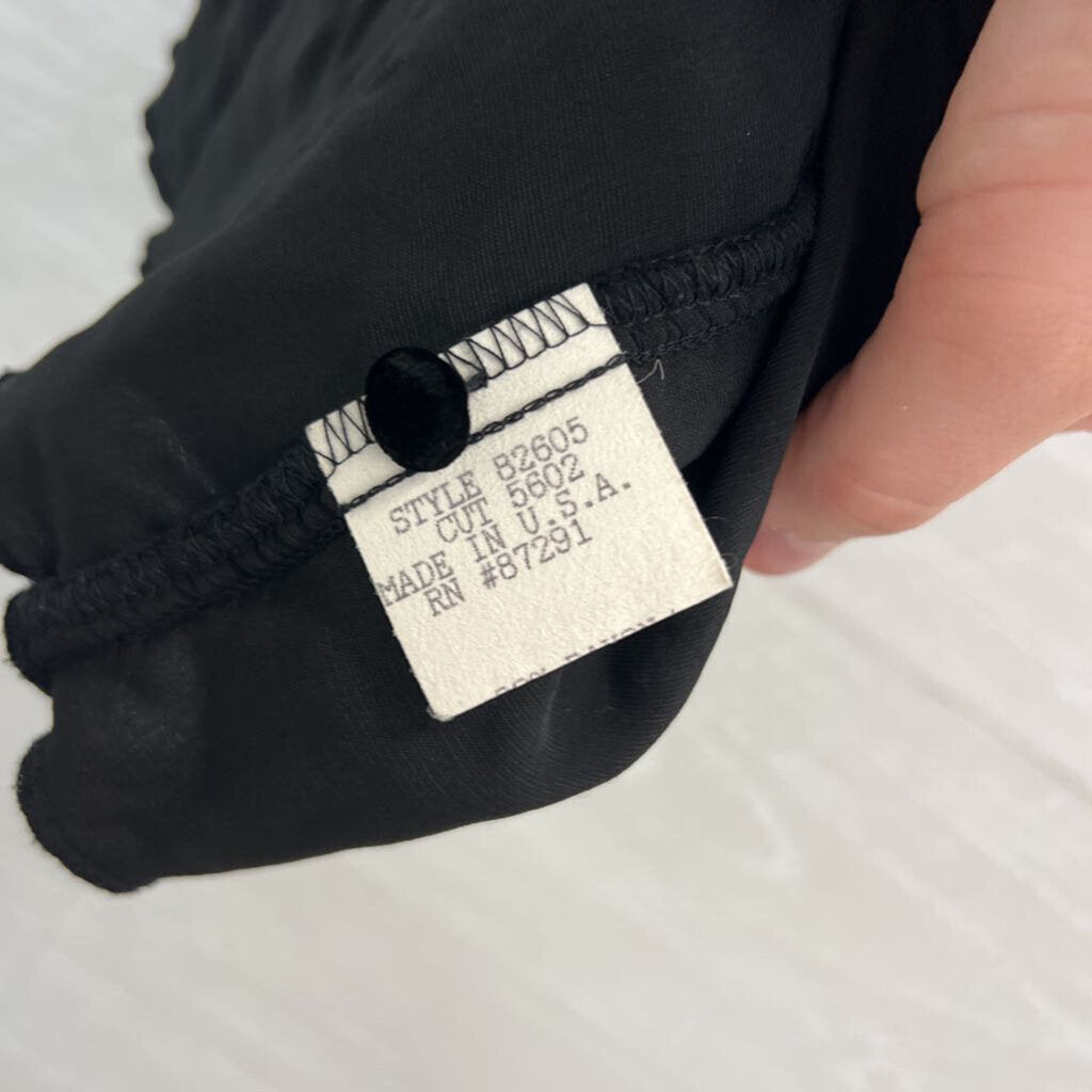 Johnny Was Black Velvet Cropped Tank Top Small