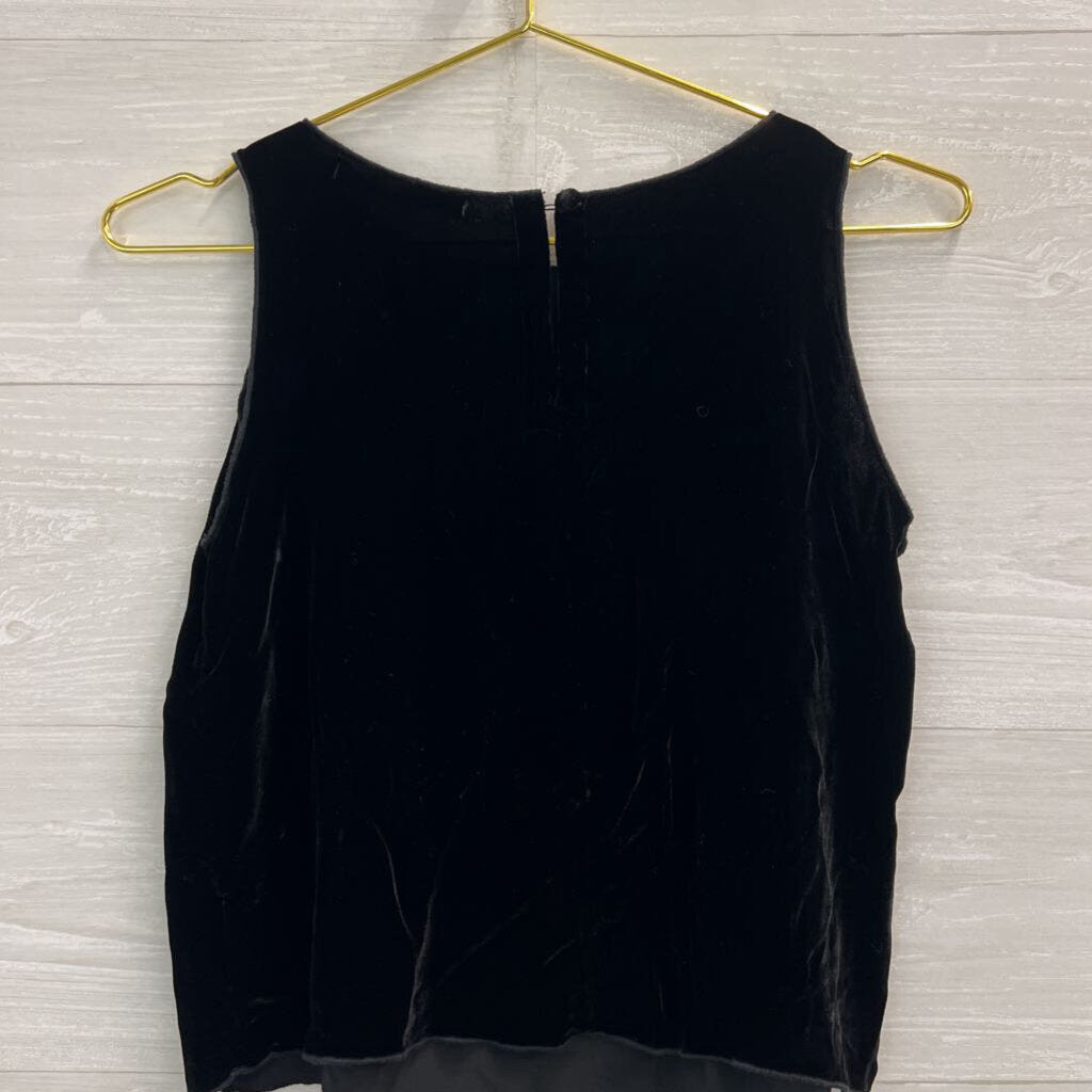 Johnny Was Black Velvet Cropped Tank Top Small