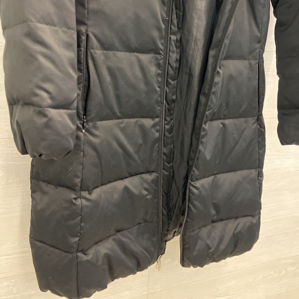 Nine West Black Long Puffer Jacket Medium