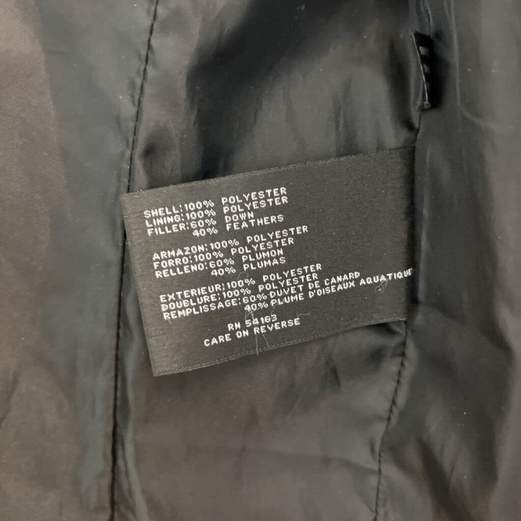 Nine West Black Long Puffer Jacket Medium