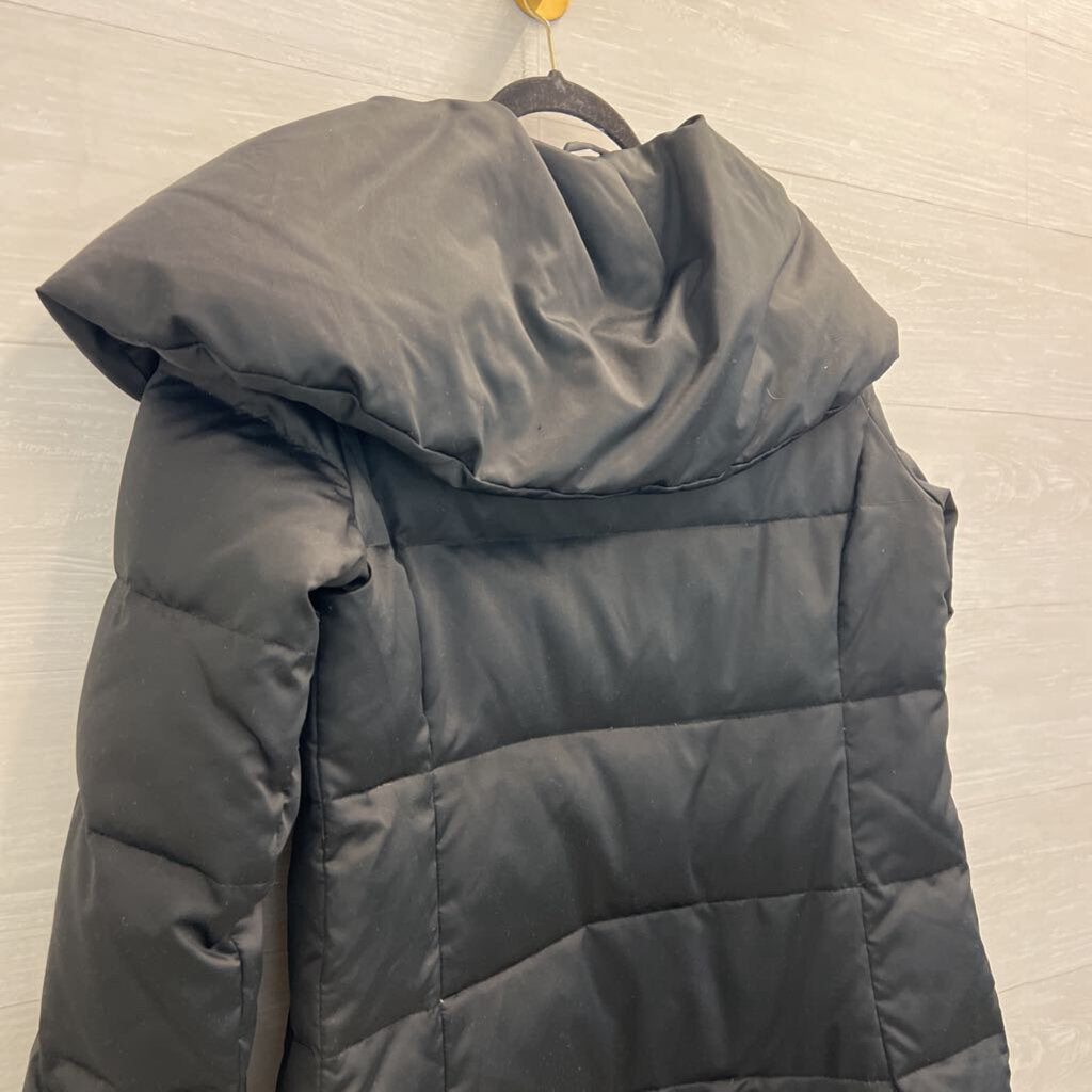 Nine West Black Long Puffer Jacket Medium