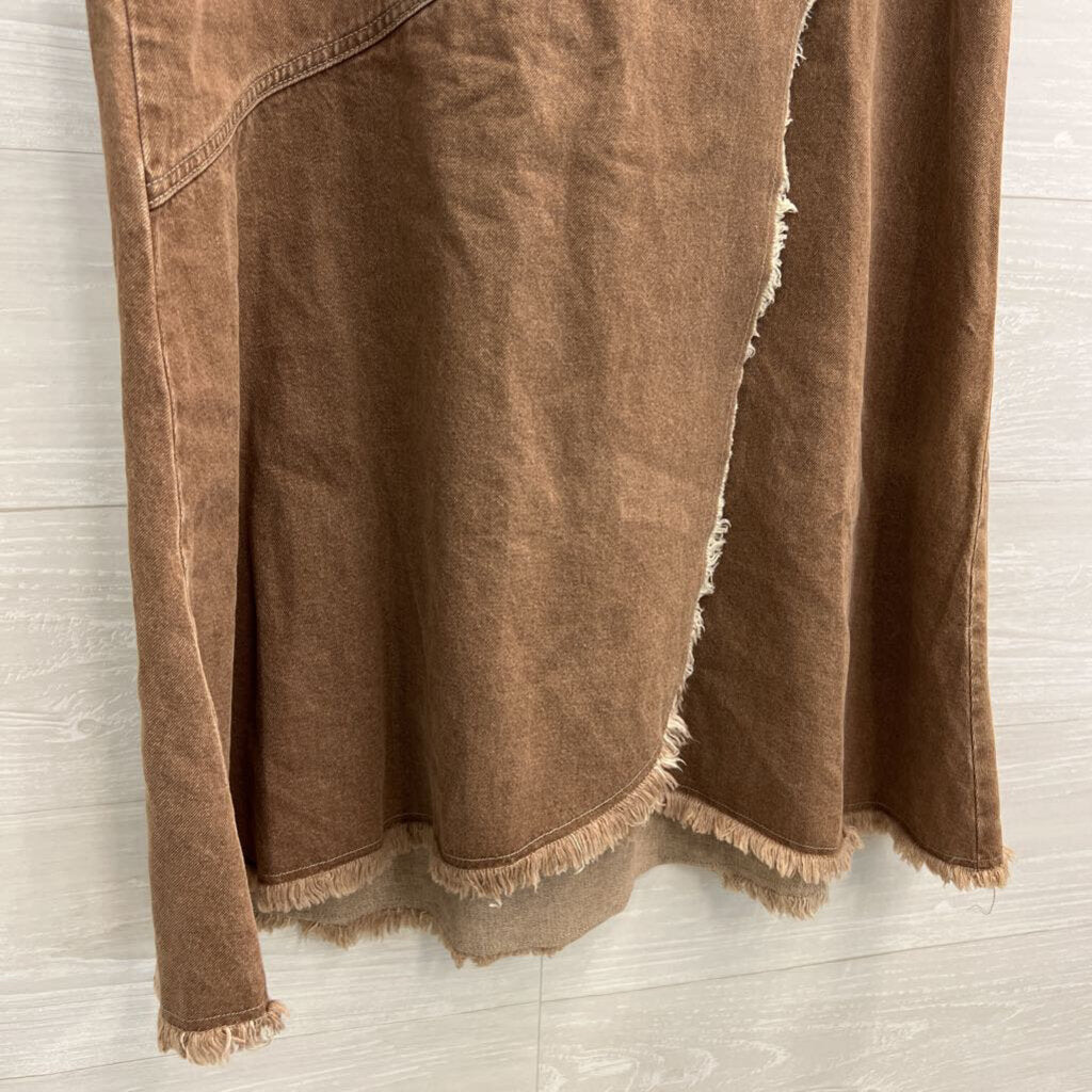 Vintage Newport News Brown Denim Maxi Skirt 12