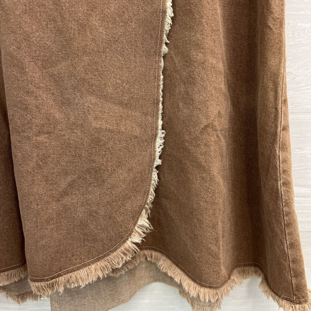 Vintage Newport News Brown Denim Maxi Skirt 12
