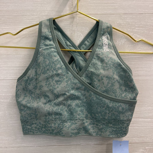 GymShark Blue Print Padded Sports Bra Small