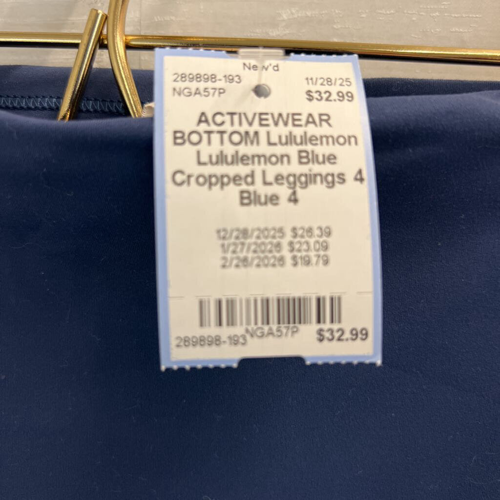 Lululemon Blue Cropped Leggings 4