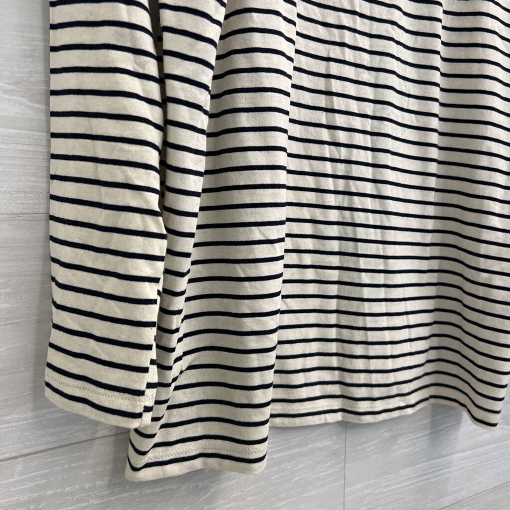 Mod Ref Black/ White Striped Long Sleeve Top Small