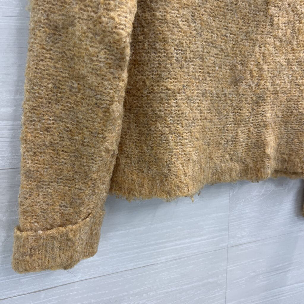 She and Sky Brown Knit Turtleneck Sweater Small