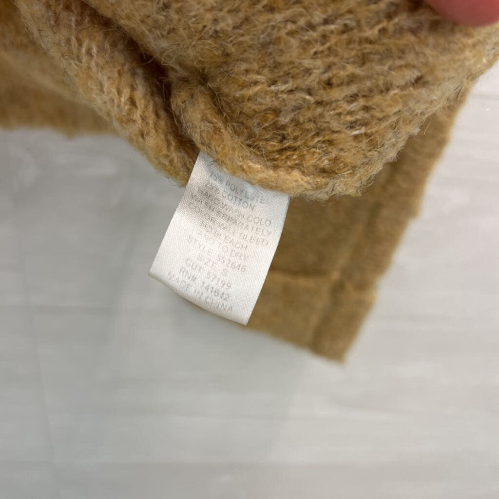 She and Sky Brown Knit Turtleneck Sweater Small