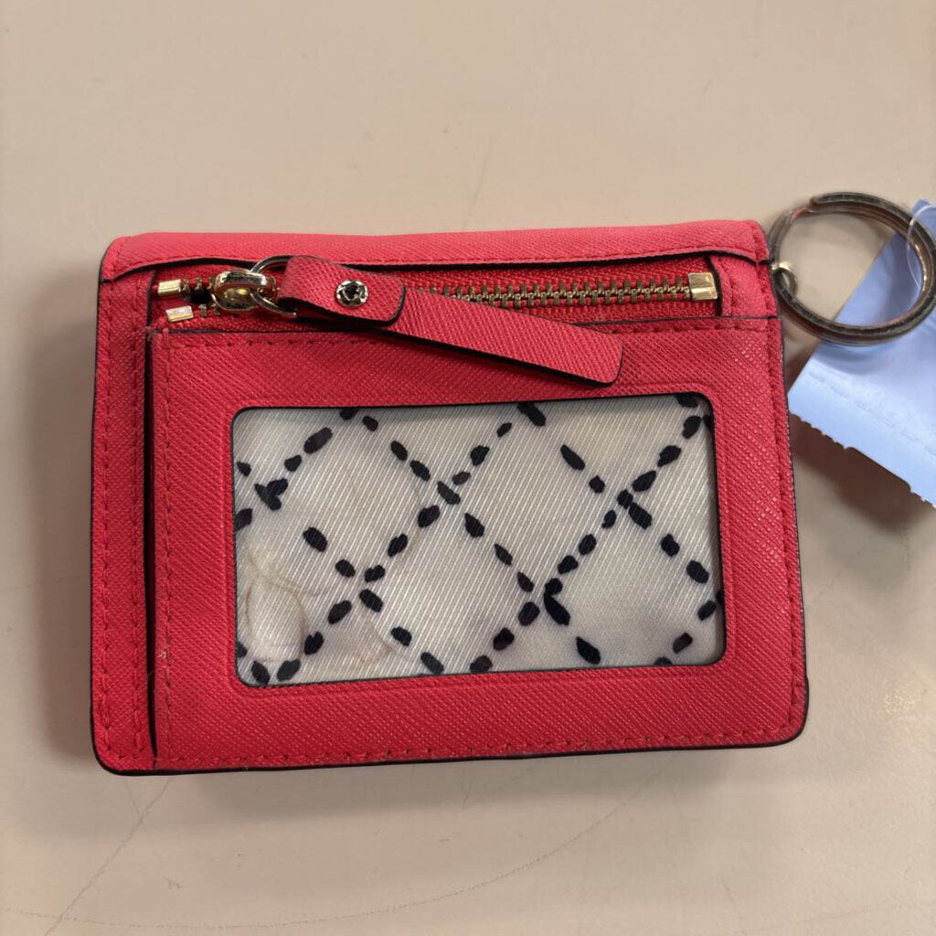 Kate Spade Coral Leather Laurel Way Holly Keychain Wallet