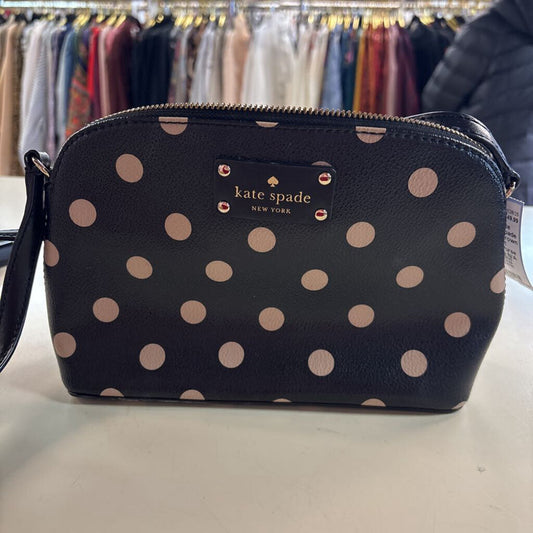 Kate Spade Small Black/ Brown Polka Dot Crossbody Purse
