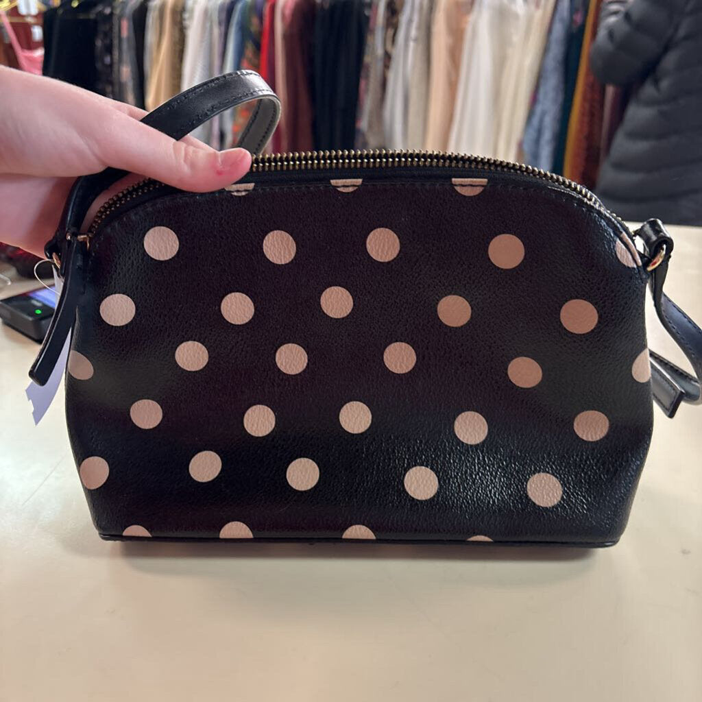 Kate Spade Small Black/ Brown Polka Dot Crossbody Purse