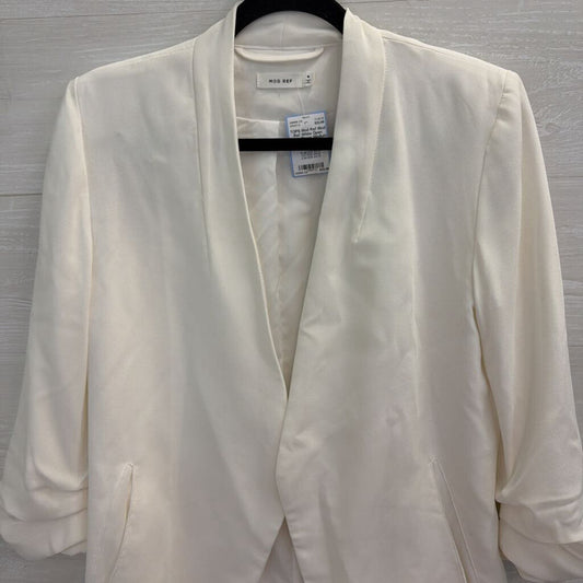Mod Ref White Open Front Blazer Medium